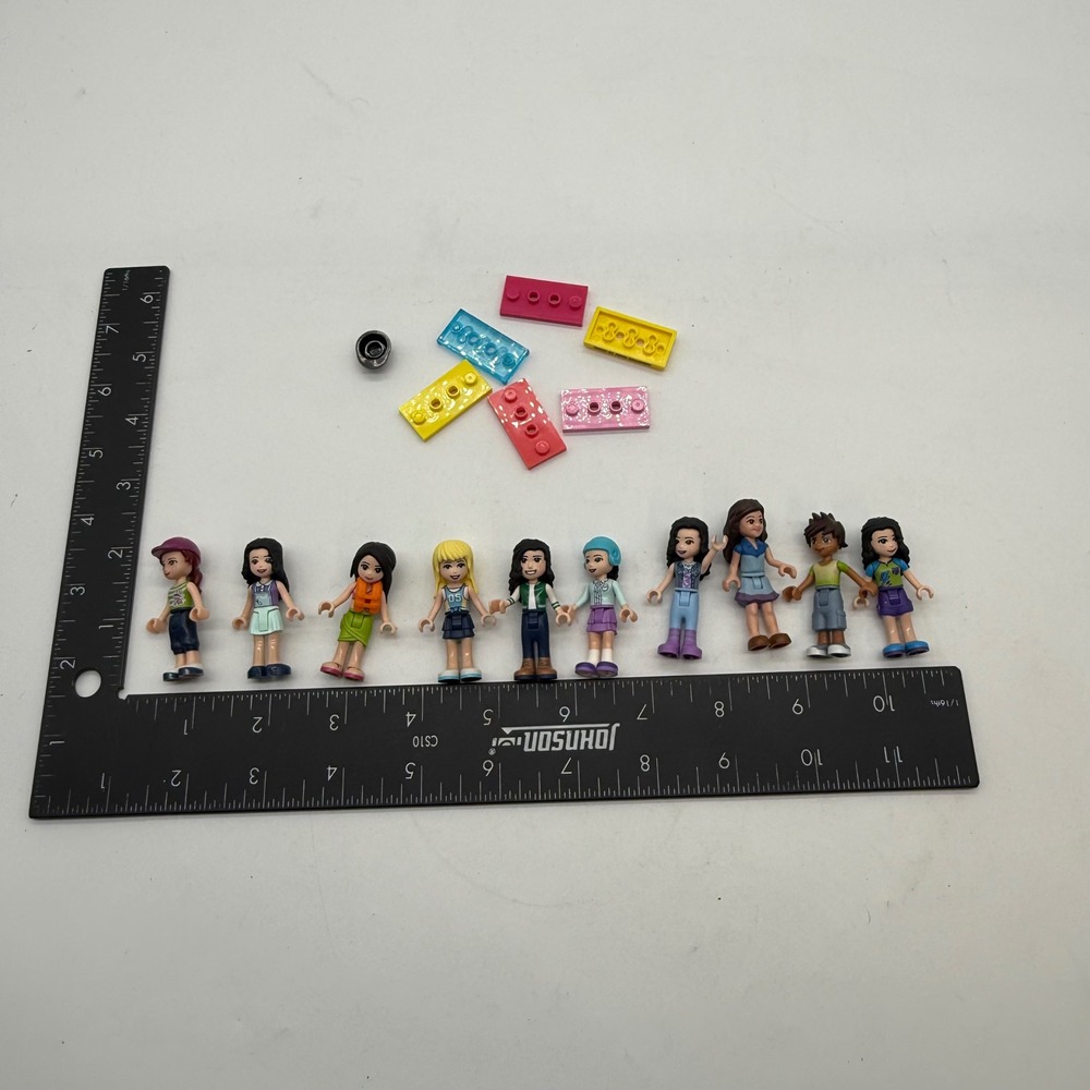 LEGO Friends Mini-doll Figures Lot of 10 with Bricks and Accessories Mixed Bulk